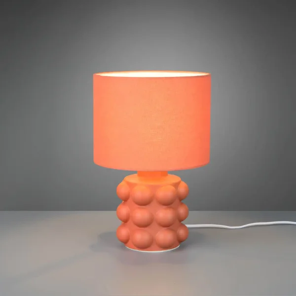 LÁMPARA DE MESA CERÁMICA ALBARICOQUE 30CM E14 LOREEN