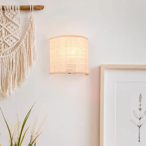 APLIQUE DE PARED PANTALLA EN ALGAS MARINAS E27 TERESA