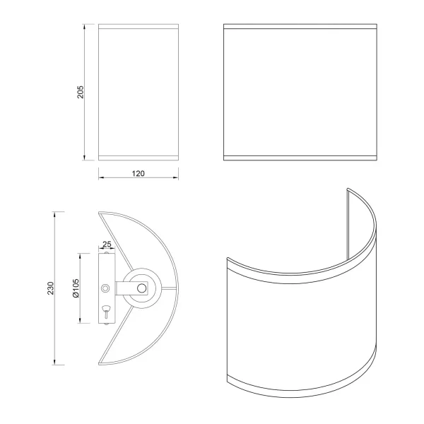 APLIQUE DE PARED PANTALLA EN ALGAS MARINAS E27 TERESA