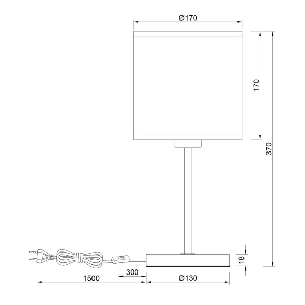 LÁMPARA DE MESA PANTALLA EN ALGAS MARINAS E27 TERESA