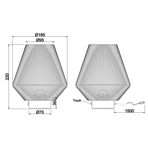 LÁMPARA DE MESA LED 1,5W 3000K USB MARRÓN NUMA