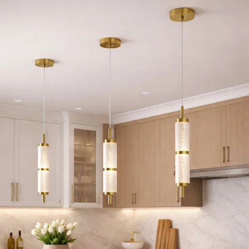 LÁMPARA DE TECHO LED 8W 3000-6500K DORADA AMBARINA