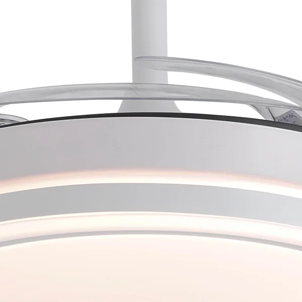 VENTILADOR DE TECHO LED 40W REGULABLE ASPAS RETRÁCTILES BLANCO DARIEL