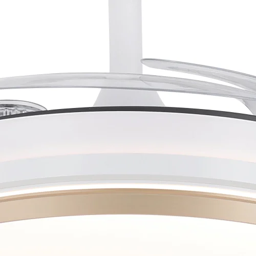 VENTILADOR DE TECHO LED 40W REGULABLE ASPAS RETRÁCTILES BLANCO/ORO AURELIO