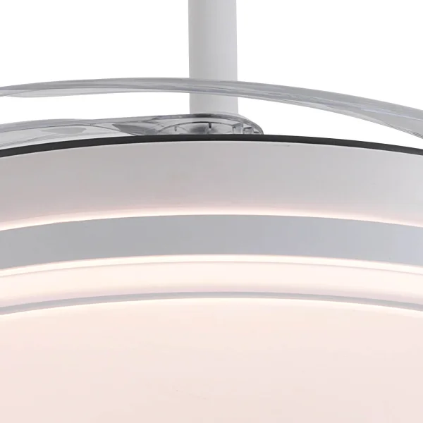 VENTILADOR DE TECHO LED 55W REGULABLE ASPAS RETRÁCTILES BLANCO DARIEL