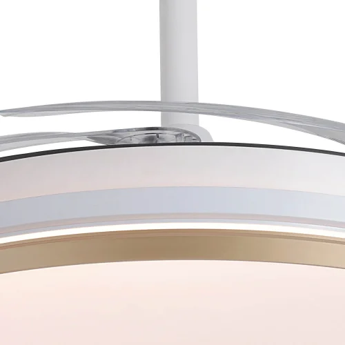 VENTILADOR DE TECHO LED 55W REGULABLE ASPAS RETRÁCTILES BLANCO/ORO AURELIO