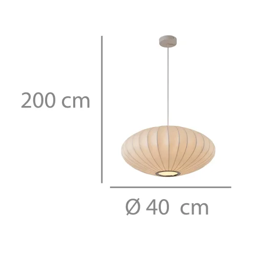 LÁMPARA DE TECHO 1 LUZ E27 40CM FILORA