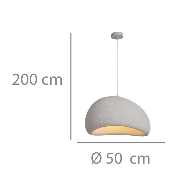 LÁMPARA DE TECHO 1 LUZ E27 50CM BLANCA VANIA