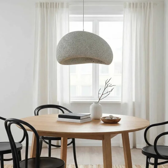 LÁMPARA DE TECHO 1 LUZ E27 40CM GRIS PIEDRA DIONE