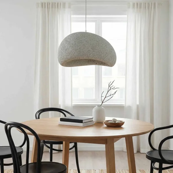 LÁMPARA DE TECHO 1 LUZ E27 40CM GRIS PIEDRA DIONE