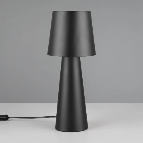 LÁMPARA DE MESA METAL NEGRO E27 OBELVIA