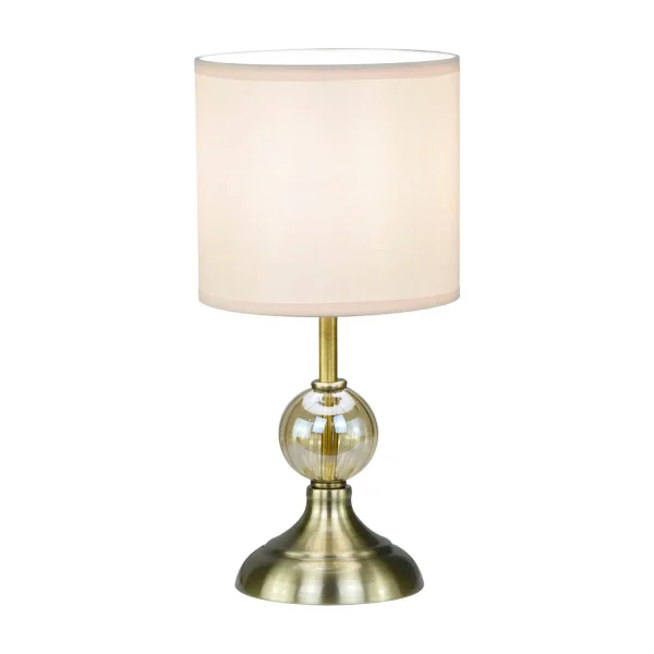 LÁMPARA DE MESA METAL CUERO E14 MIRABELLA