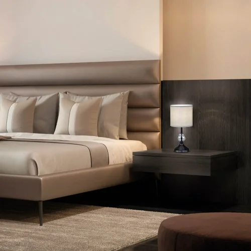 LÁMPARA DE MESA METAL NEGRO E14 MIRABELLA