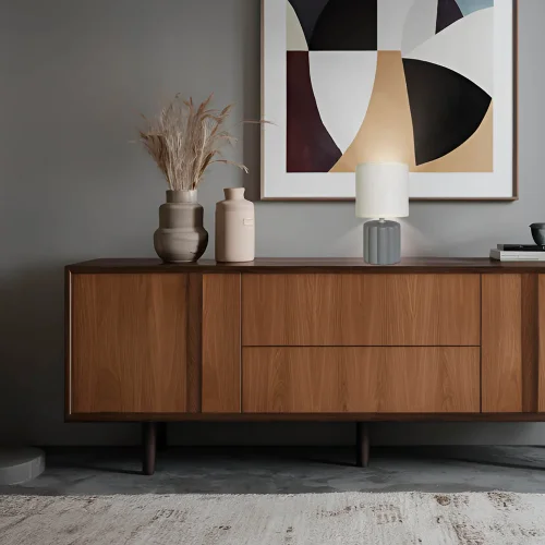 LÁMPARA DE MESA CERÁMICA GRIS E14 BONNIE