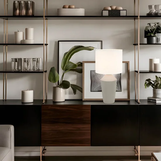 LÁMPARA DE MESA CERÁMICA TOPO 52CM BASILEA 2