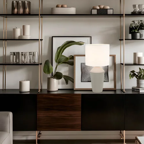 LÁMPARA DE MESA CERÁMICA TOPO 52CM BASILEA