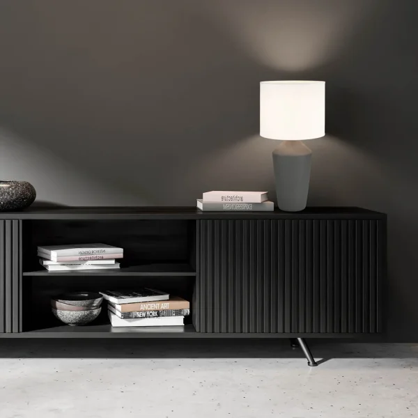 LÁMPARA DE MESA CERÁMICA MARRÓN 52CM BASILEA