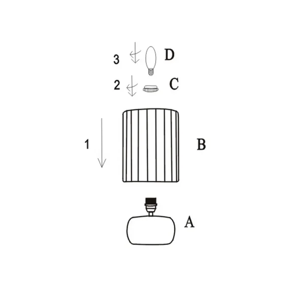 LÁMPARA DE MESA EN CERÁMICA ARENA E14 27CM ZAIRE