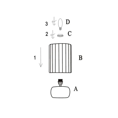 LÁMPARA DE MESA EN CERÁMICA ARENA E14 27CM ZAIRE