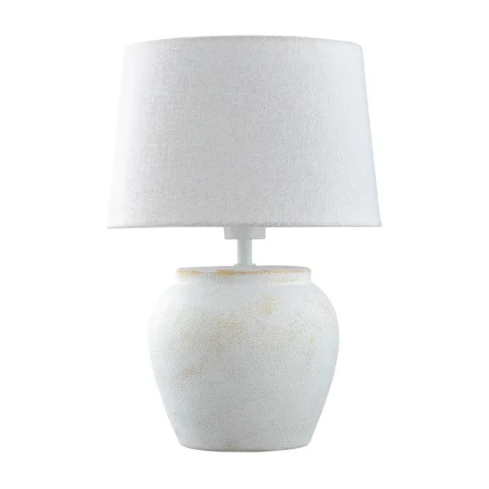 LÁMPARA DE MESA CERÁMICA BLANCA E27 AYLA