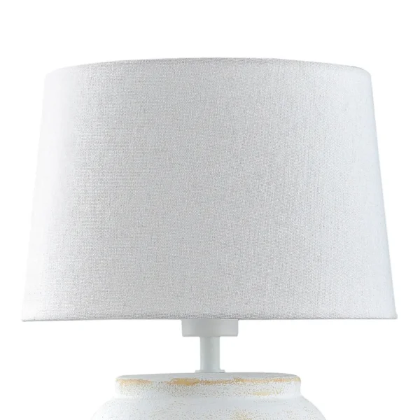 LÁMPARA DE MESA CERÁMICA BLANCA E27 AYLA