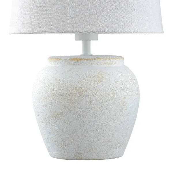 LÁMPARA DE MESA CERÁMICA BLANCA E27 AYLA