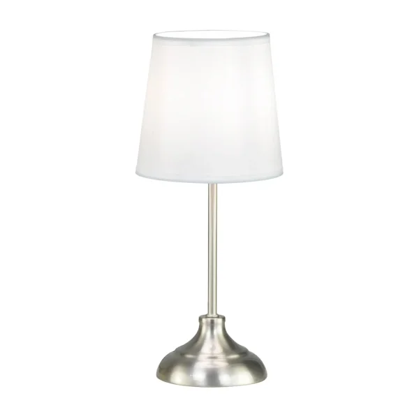 LÁMPARA DE MESA METAL NÍQUEL SATINADO E14 THARION