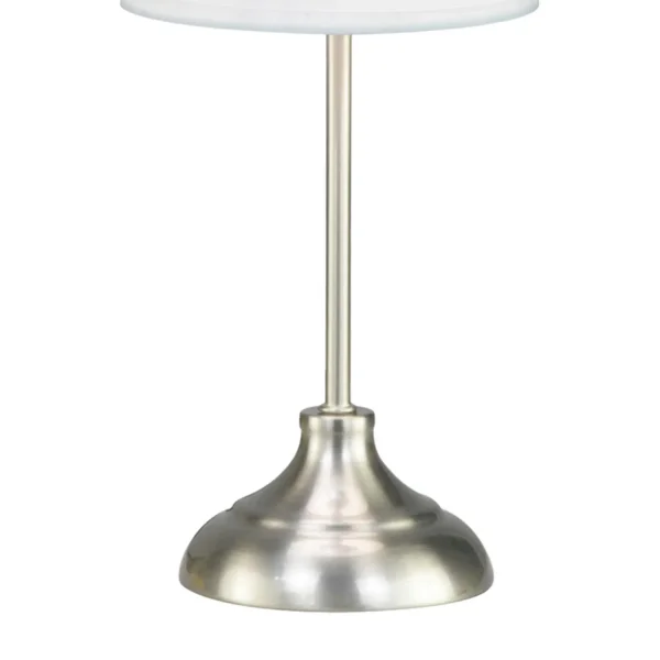 LÁMPARA DE MESA METAL NÍQUEL SATINADO E14 THARION