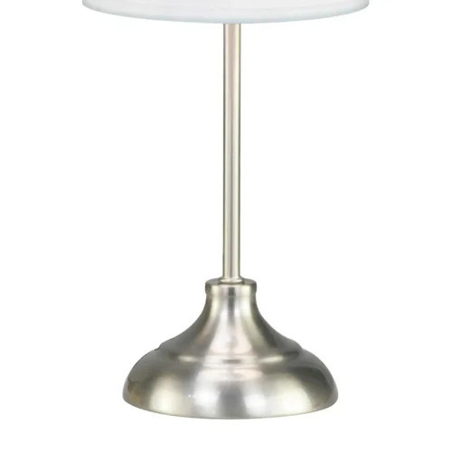 LÁMPARA DE MESA METAL NÍQUEL SATINADO E14 THARION