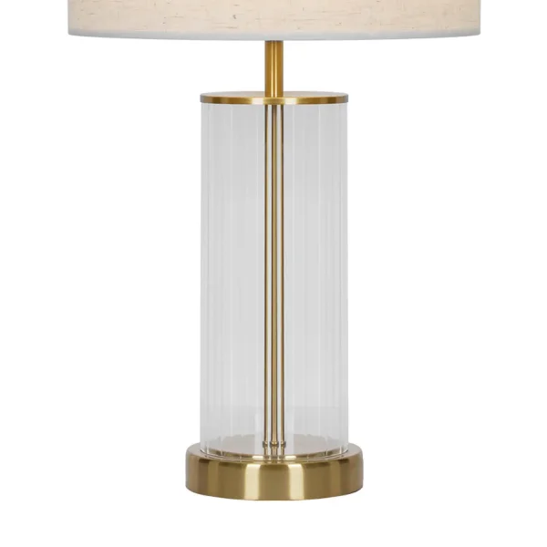 LÁMPARA DE MESA METAL LATÓN E27 50CM NEREYA