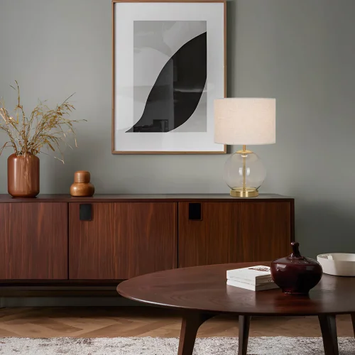 LÁMPARA DE MESA METAL LATÓN E27 45CM MIREL