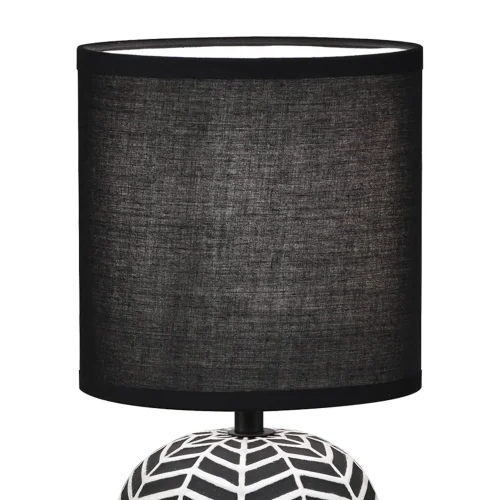 LÁMPARA DE MESA EN CERÁMICA NEGRO/BLANCO E14 ELTONIA