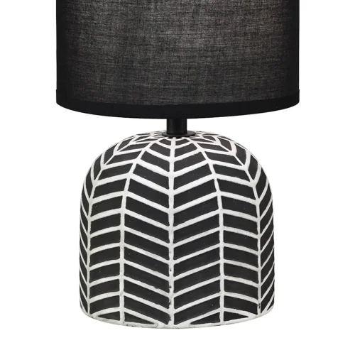 LÁMPARA DE MESA EN CERÁMICA NEGRO/BLANCO E14 ELTONIA