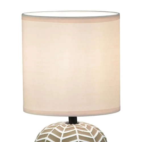 LÁMPARA DE MESA EN CERÁMICA MARRÓN/BLANCO E14 ELTONIA