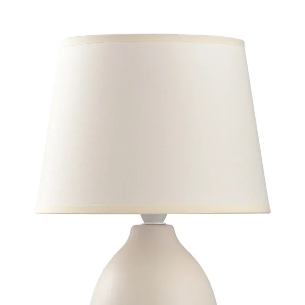 LÁMPARA DE MESA CERÁMICA BLANCA E14 SARIEL