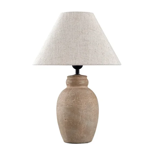 LÁMPARA DE MESA CERÁMICA MARRÓN PIEDRA E27 METOK