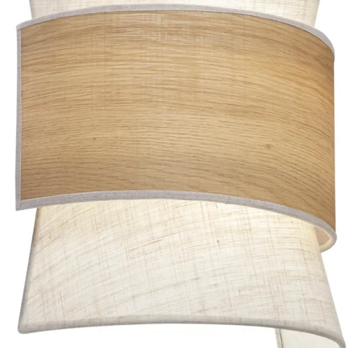 APLIQUE DE PARED 2 LUCES LINO TOSTADO/MADERA E27 LUNETH