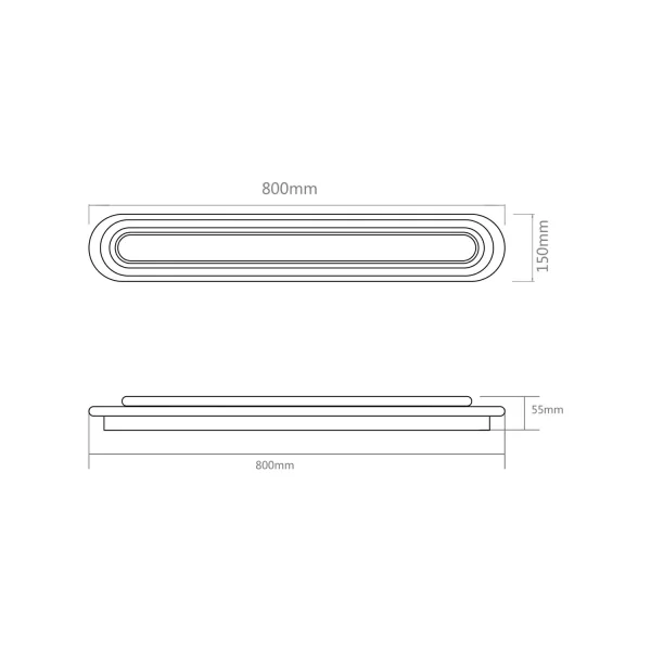 PLAFÓN LED 38W 4000K METAL NEGRO NEBRIX