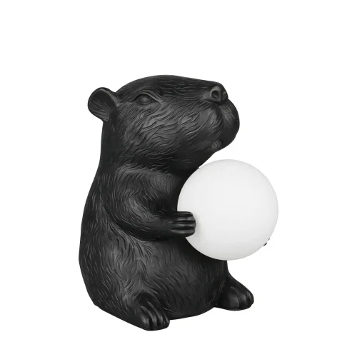 LÁMPARA DE MESA CAPIBARA NEGRO G9 DE POLIRESINA
