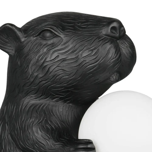 LÁMPARA DE MESA CAPIBARA NEGRO G9 DE POLIRESINA