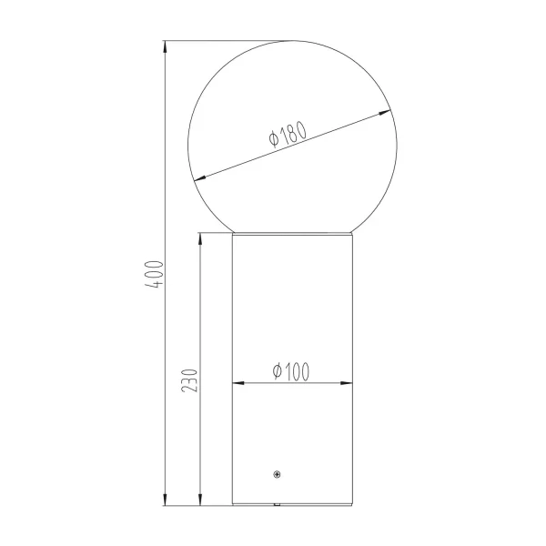 BALIZA EXTERIOR E27 ALUMINIO ANTRACITA IP44 40CM LAUREL