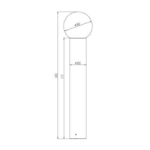 BALIZA EXTERIOR E27 ALUMINIO ANTRACITA IP44 80CM LAUREL