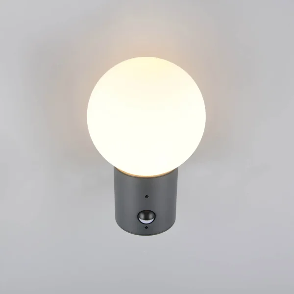 APLIQUE EXTERIOR E27 C/SENSOR ALUMINIO ANTRACITA IP44 LAUREL