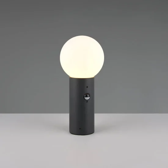 BALIZA EXTERIOR E27 C/SENSOR ALUMINIO ANTRACITA IP44 40CM LAUREL