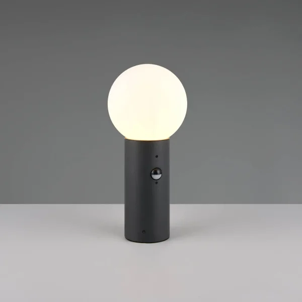 BALIZA EXTERIOR E27 C/SENSOR ALUMINIO ANTRACITA IP44 40CM LAUREL