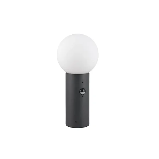 BALIZA EXTERIOR E27 C/SENSOR ALUMINIO ANTRACITA IP44 40CM LAUREL 2