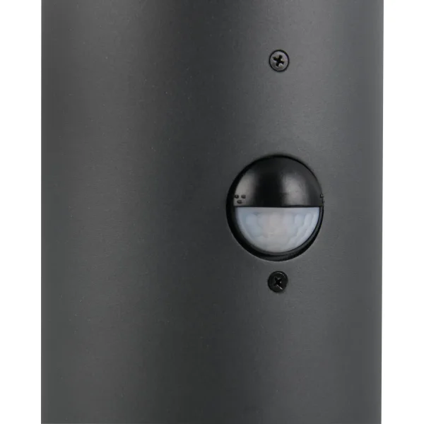 BALIZA EXTERIOR E27 C/SENSOR ALUMINIO ANTRACITA IP44 40CM LAUREL