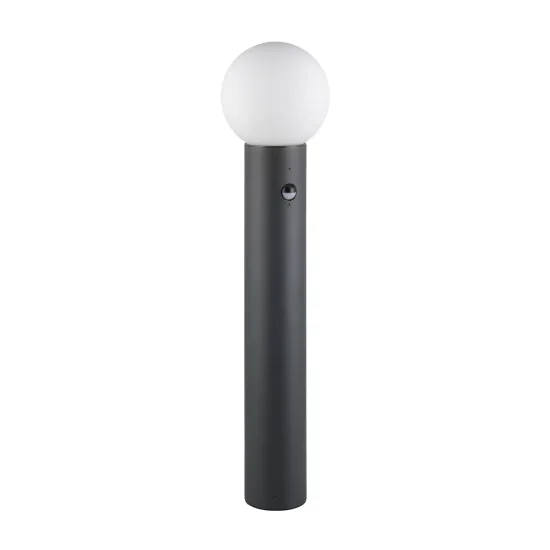 BALIZA EXTERIOR E27 C/SENSOR ALUMINIO ANTRACITA IP44 80CM LAUREL 2