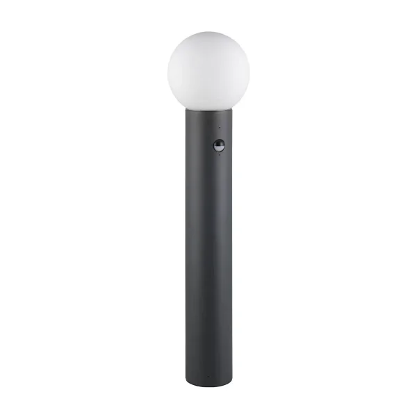 BALIZA EXTERIOR E27 C/SENSOR ALUMINIO ANTRACITA IP44 80CM LAUREL