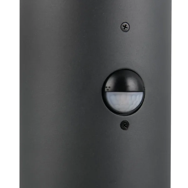 BALIZA EXTERIOR E27 C/SENSOR ALUMINIO ANTRACITA IP44 80CM LAUREL